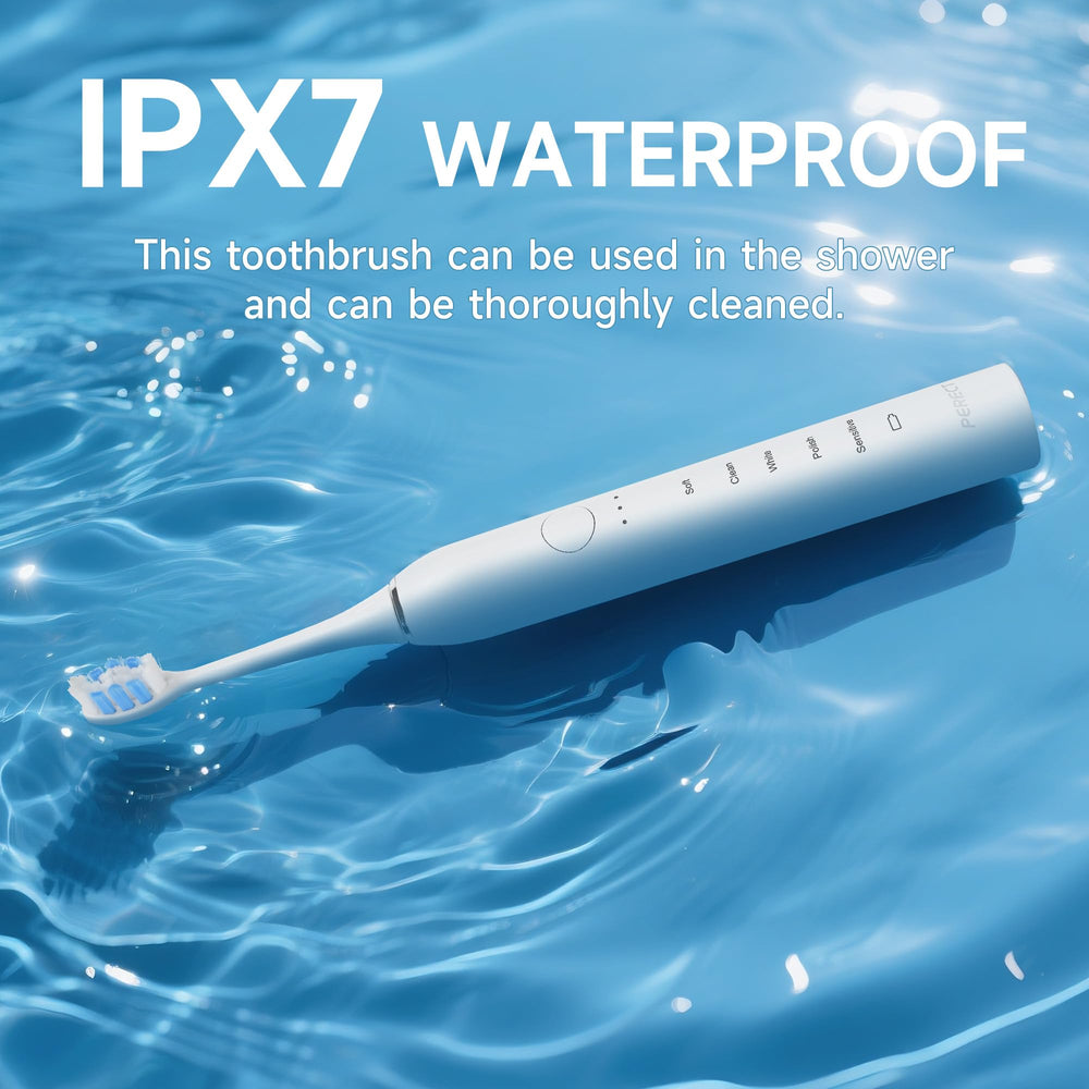 IPX7 waterproof toothbrush for bath or shower