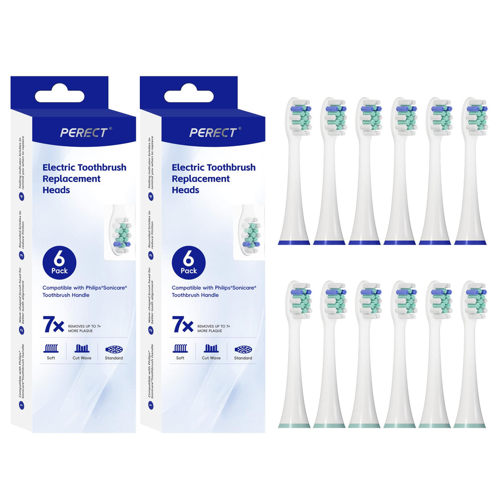 PERECT soft replacement toothbrush heads for Philips Sonicare Click-On 4100/5100/6100/9023