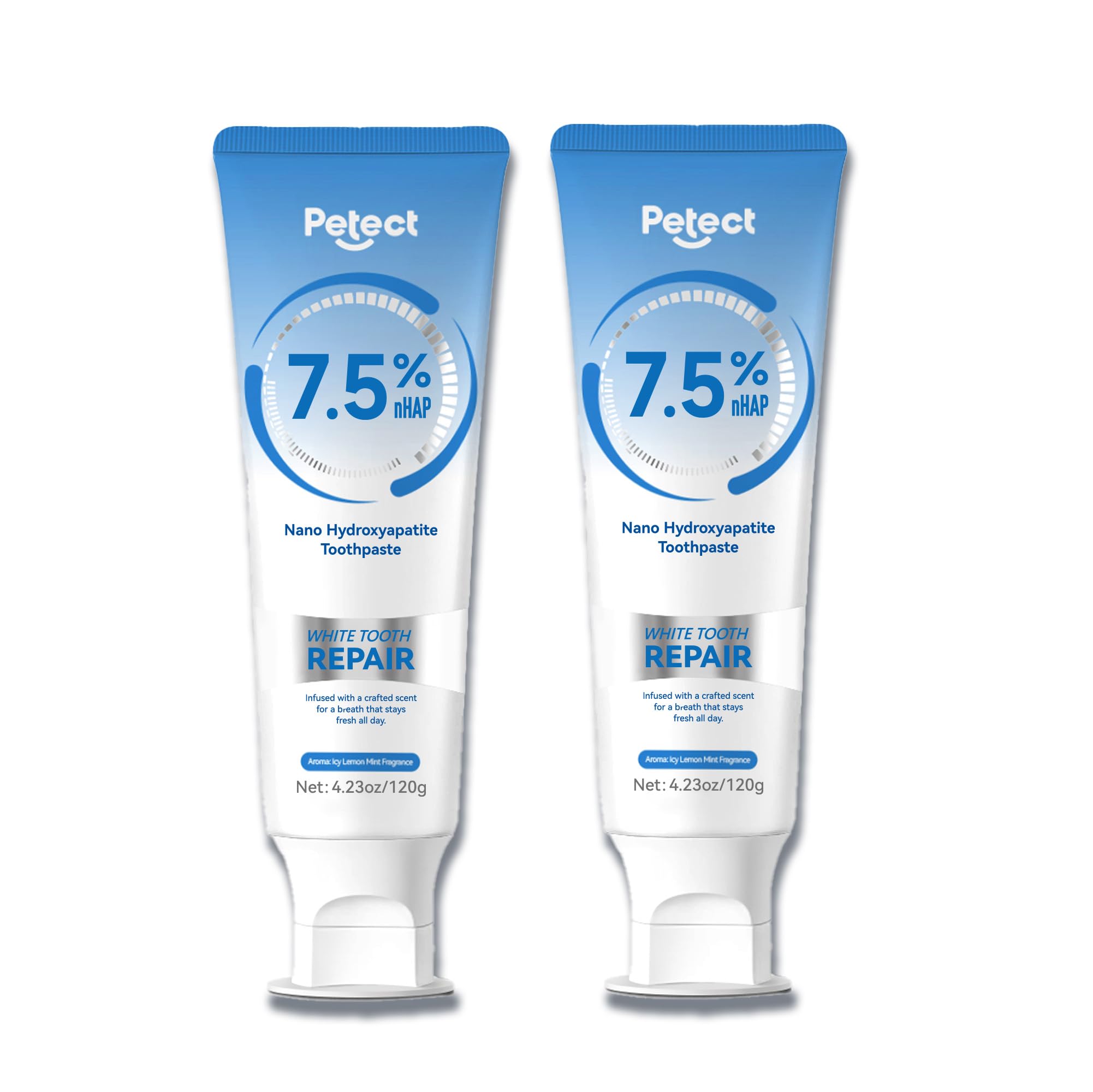 Close-up of PERECT sonic toothbrush head