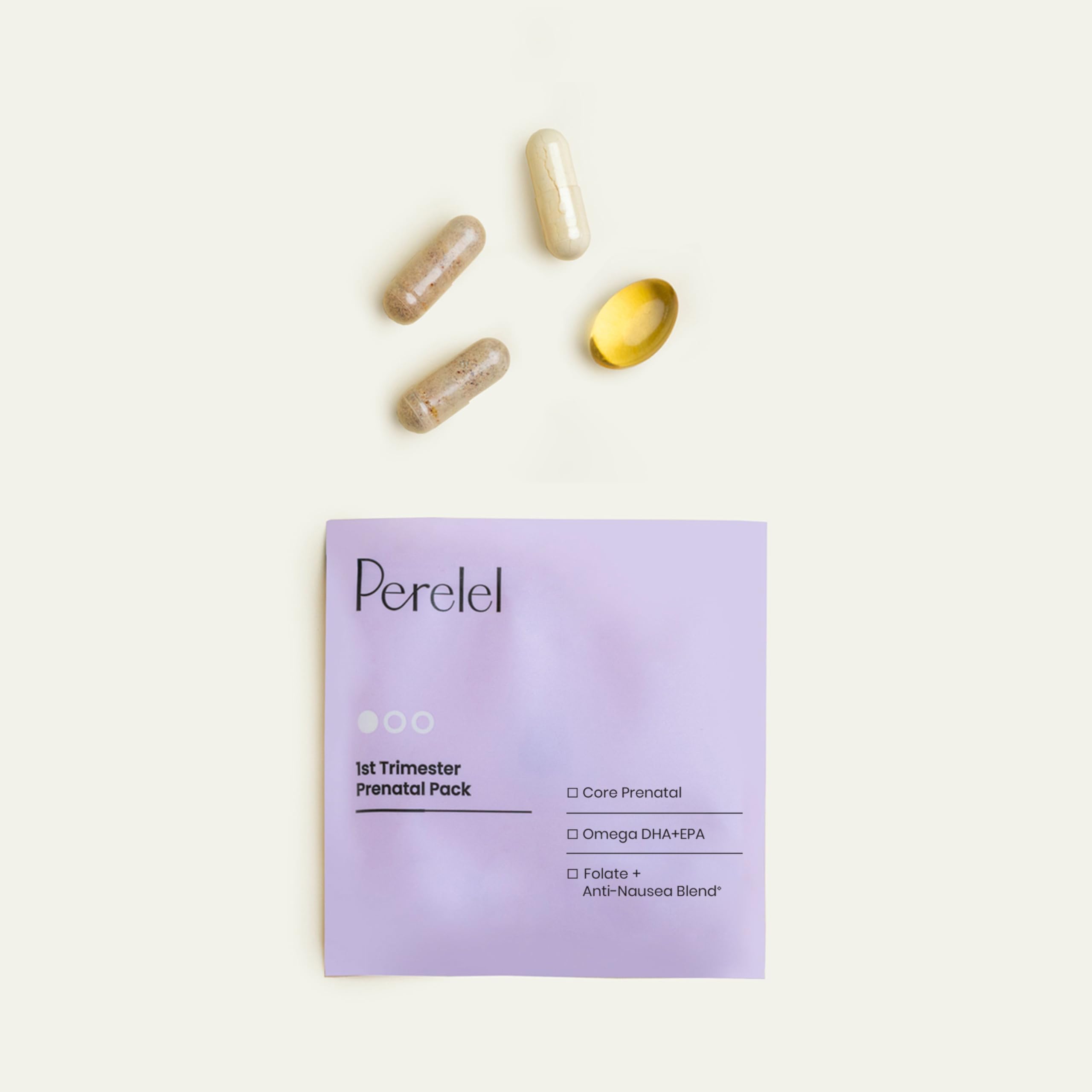 Daily Perelel first trimester prenatal pack illustration