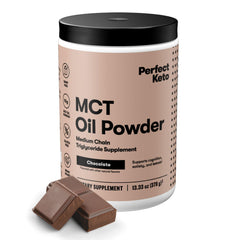 Bottle of Perfect Keto 7g MCT Oil Powder coffee creamer