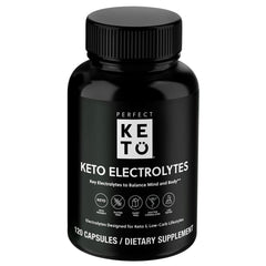 Perfect Keto Electrolytes capsules bottle for daily hydration.