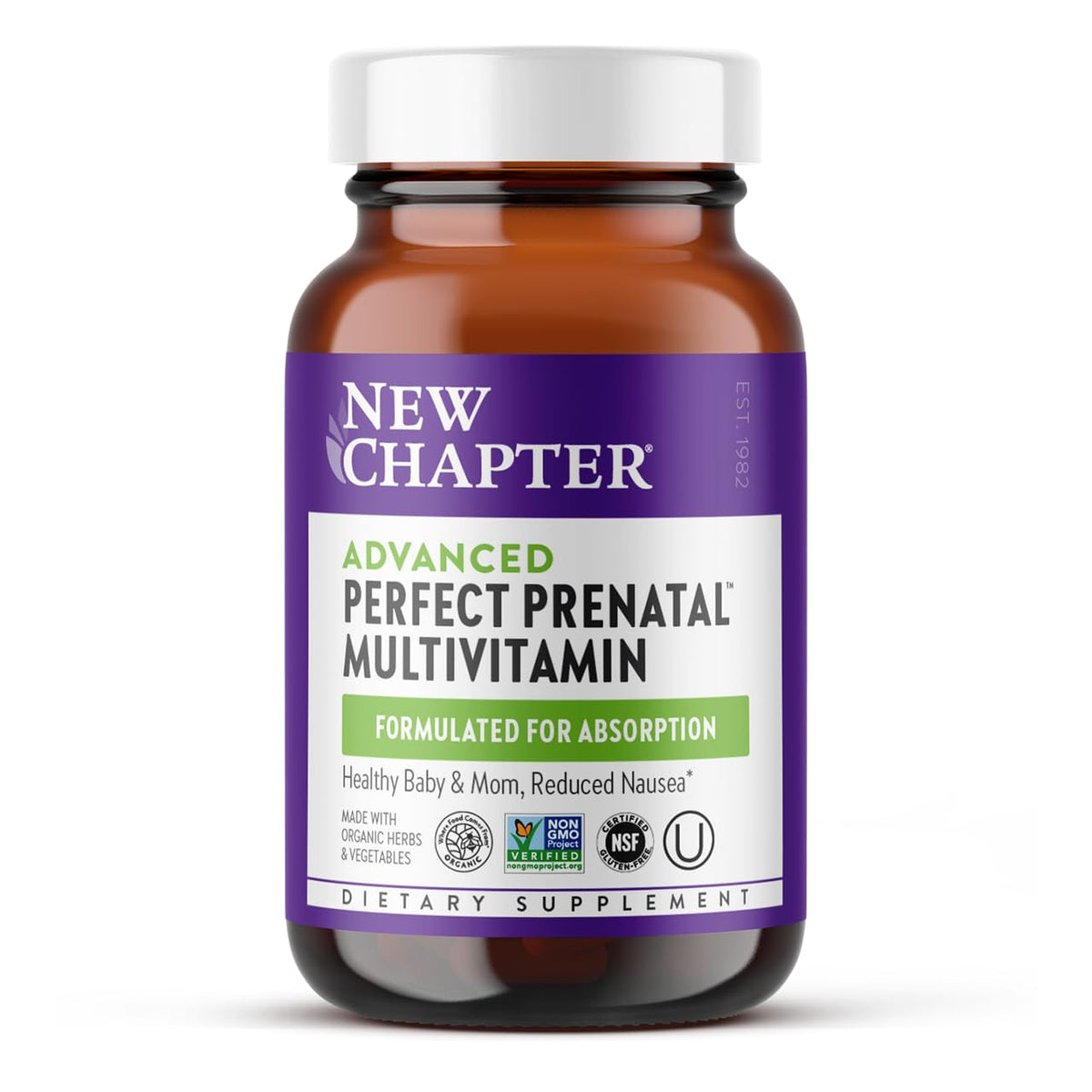 New Chapter Perfect Prenatal 96 Tablets label
