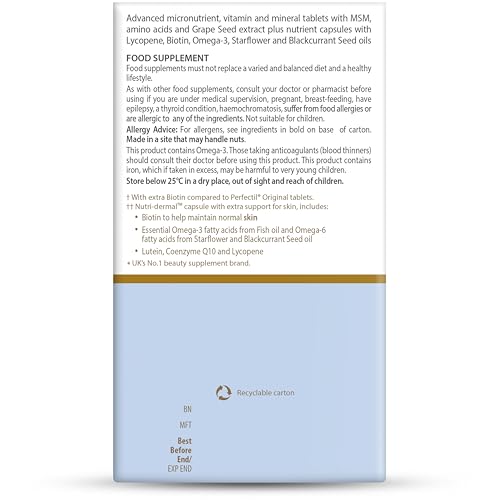 Nail health nutrients included in Perfectil Max tablet