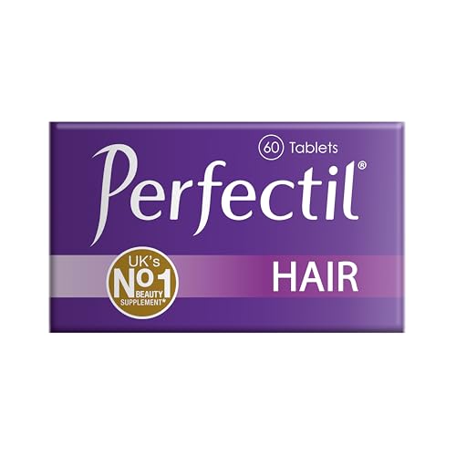 Healthy hair close-up with Perfectil branding