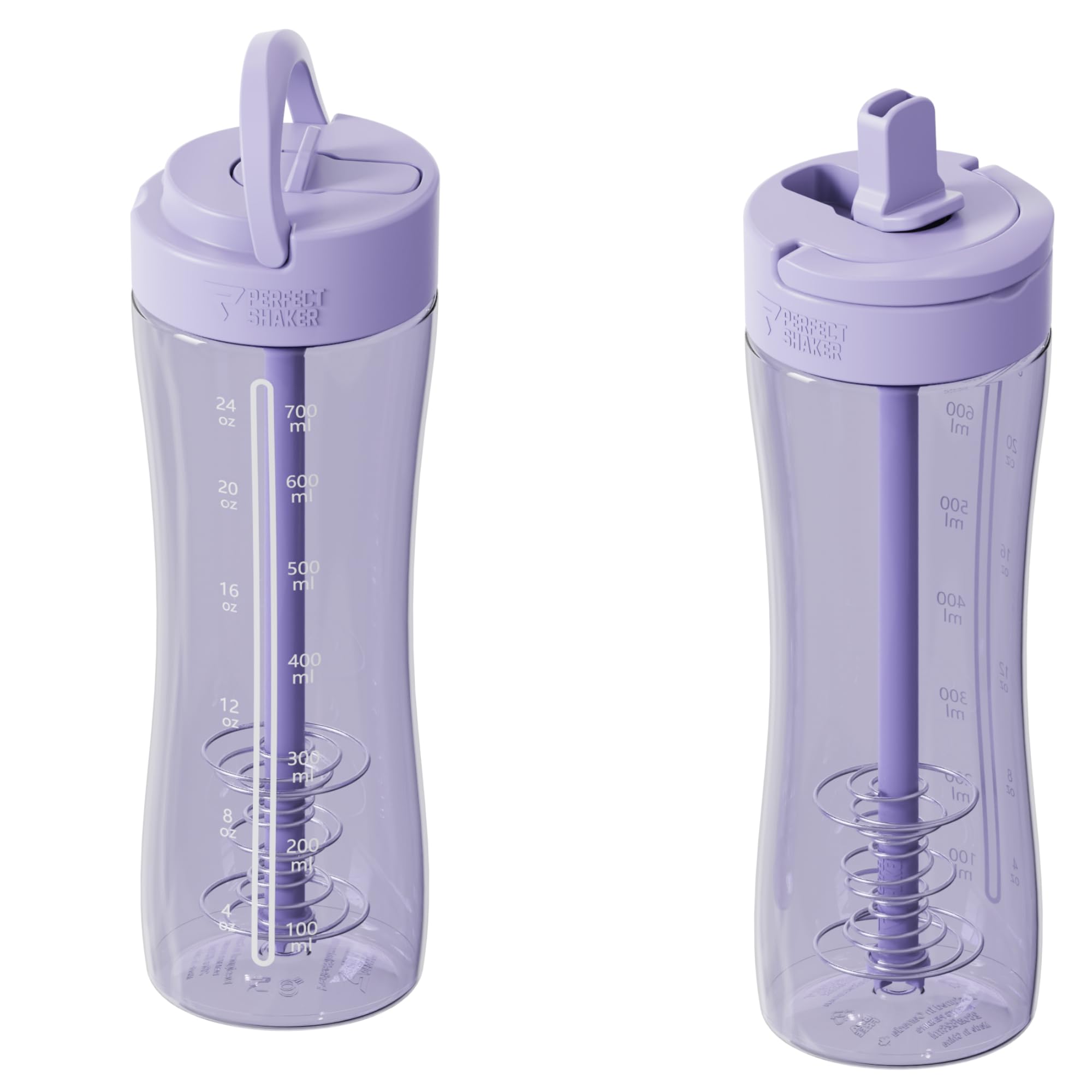 PerfectShaker logo and Luma series branding on bottle