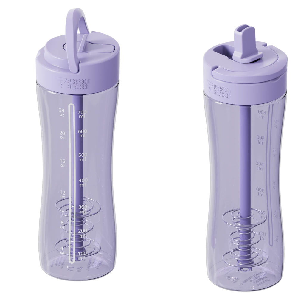 PerfectShaker logo and Luma series branding on bottle