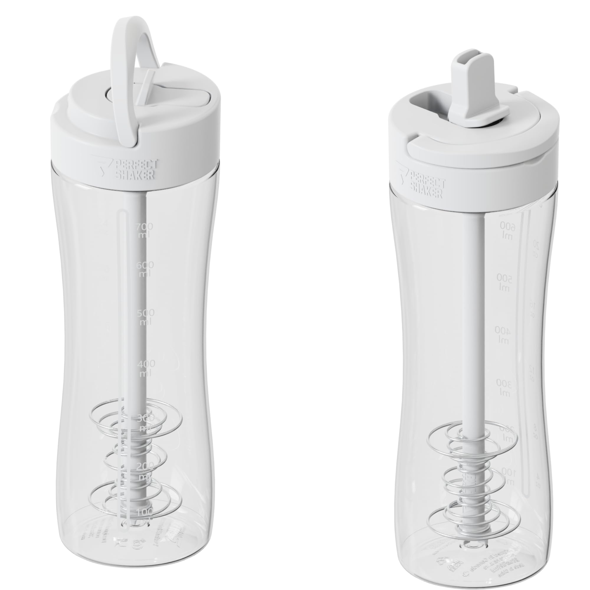 Rear view of PerfectShaker LUMA 28oz black shaker bottle