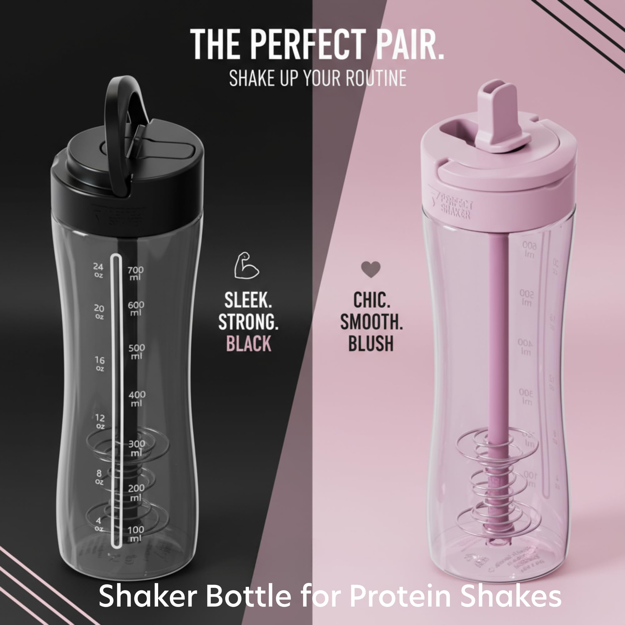 PerfectShaker LUMA 28oz black side view