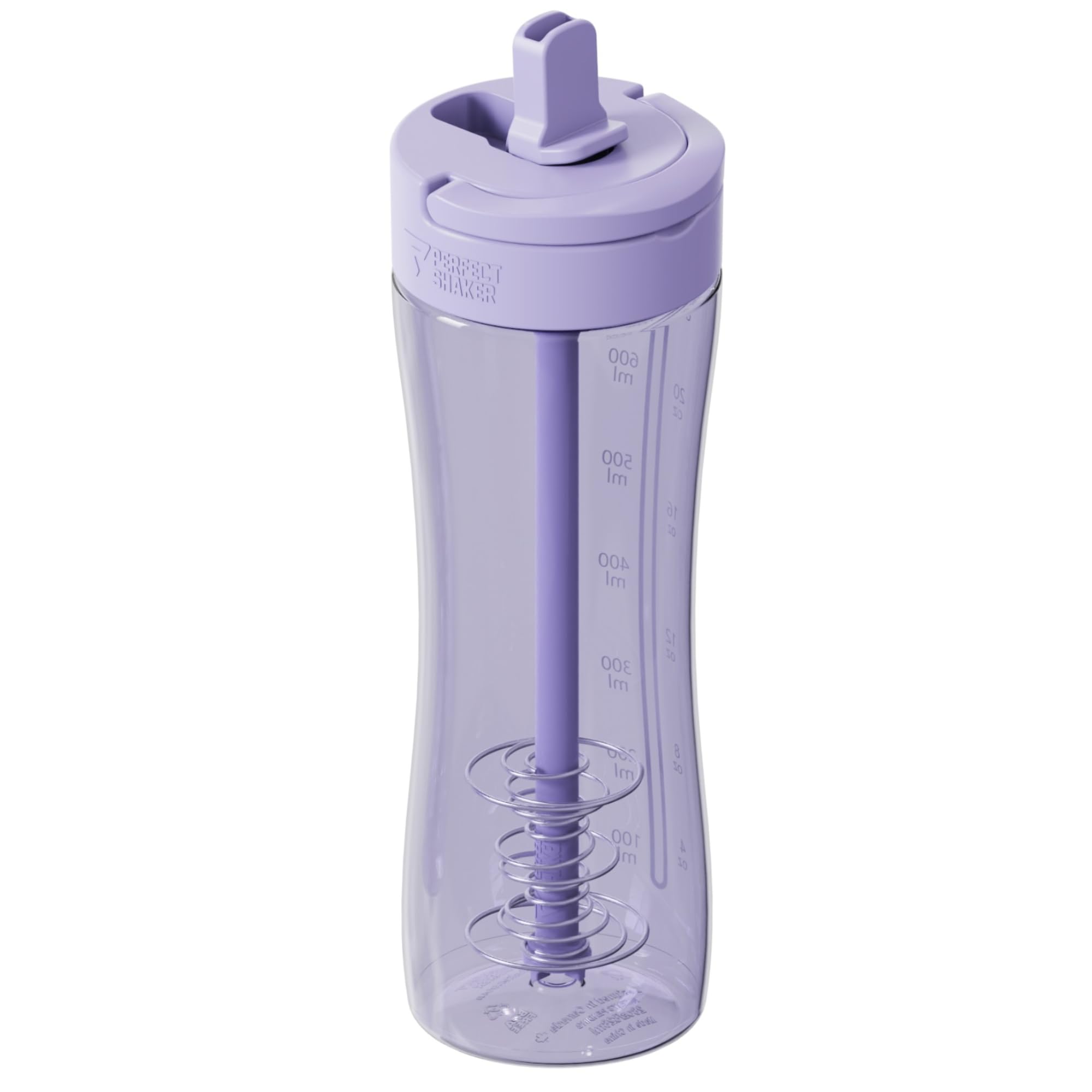 PerfectShaker Luma Series 28oz lavender shaker bottle with built-in straw
