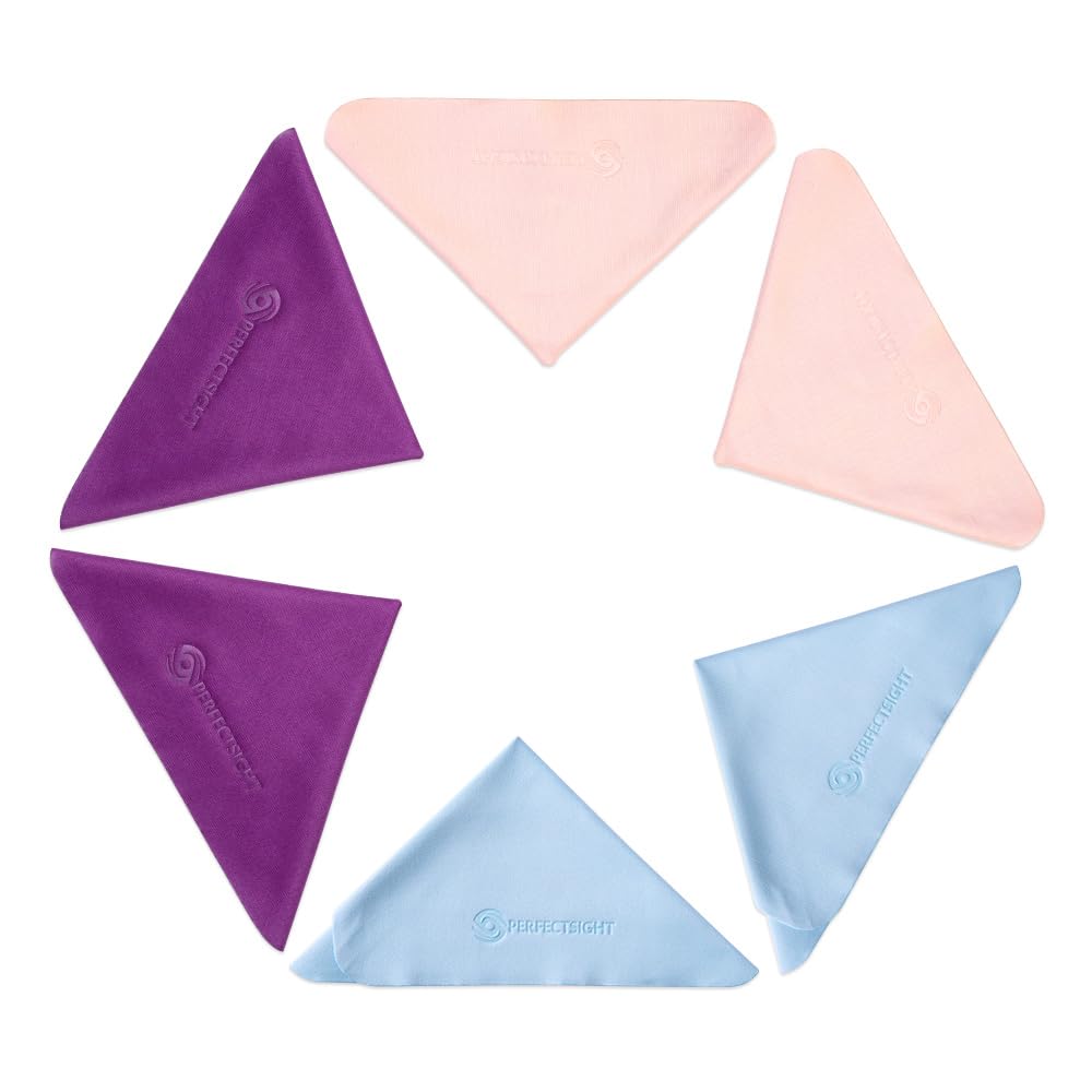 Set of PERFECTSIGHT microfiber cleaning cloths in multicolor