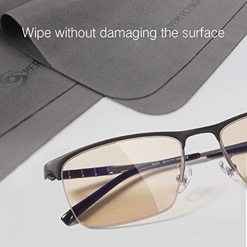 Cloths cleaning eyeglasses with no lint or scratches
