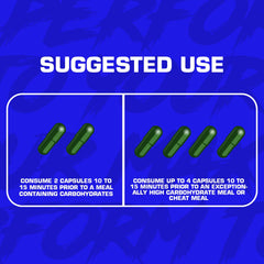 Performax SLIN Max serving capsules shown to illustrate daily 30-serving plan