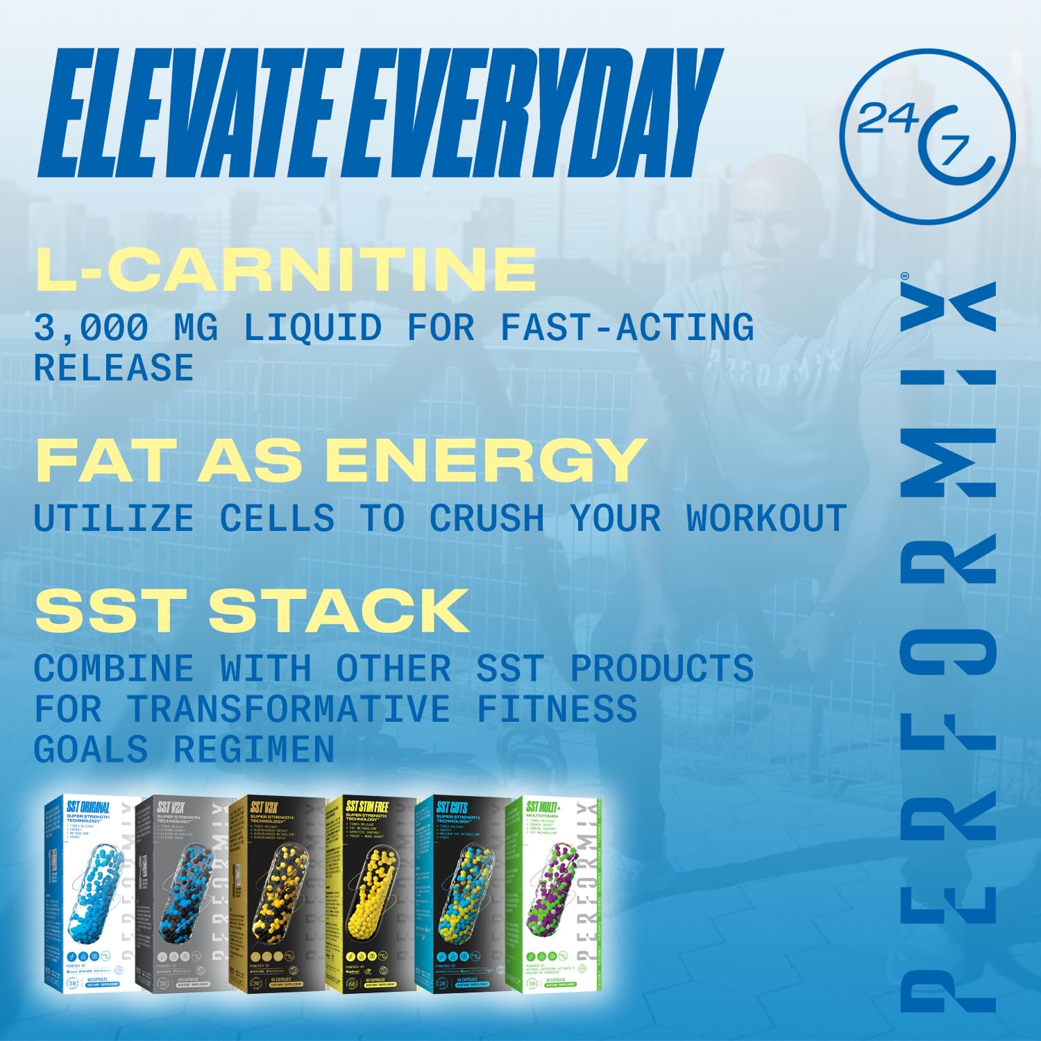 PERFORMIX SST Boost glass with liquid captures refreshing energy during workouts.