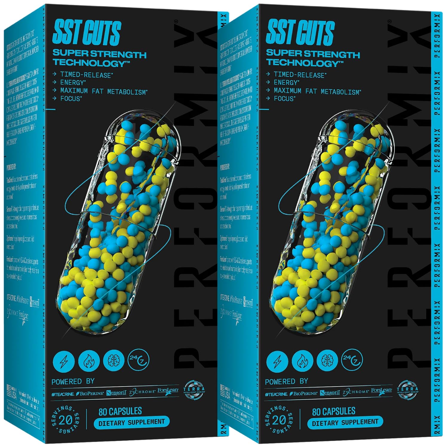 Performix SST Cuts thermogenic bottle front view