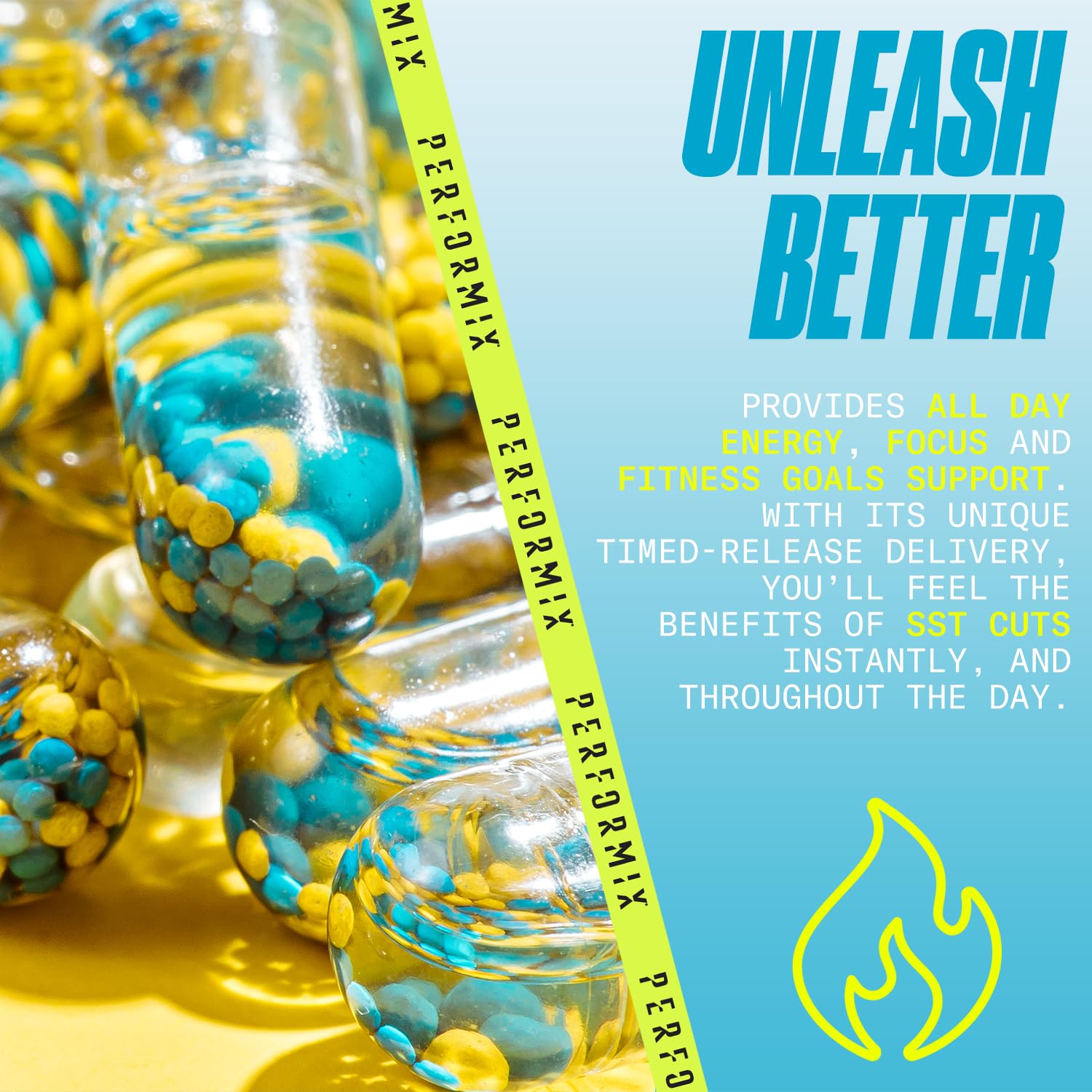 Close-up of SST Cuts product label highlighting CLA & thermo-stimulant