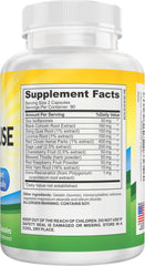 Close-up of ingredient list illustrating 11 herbs and extracts