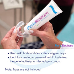 Concept image showing gum health improvement with Perio Restore