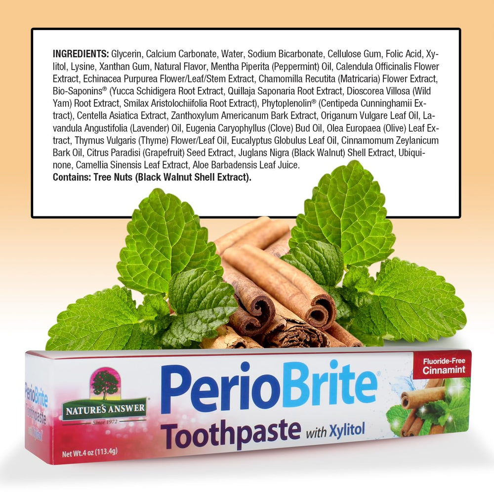 Herbal blend in PerioBrite toothpaste