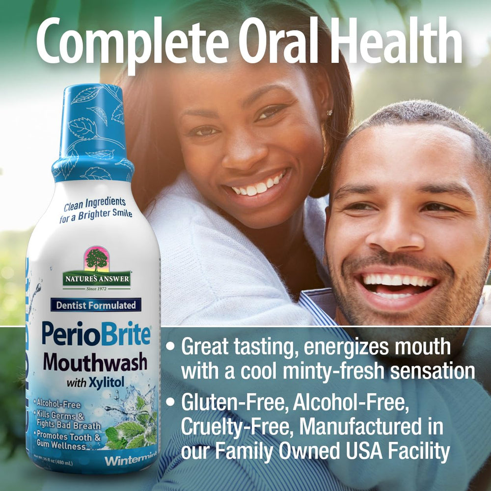 Natural, fluoride-free mouthwash packaging