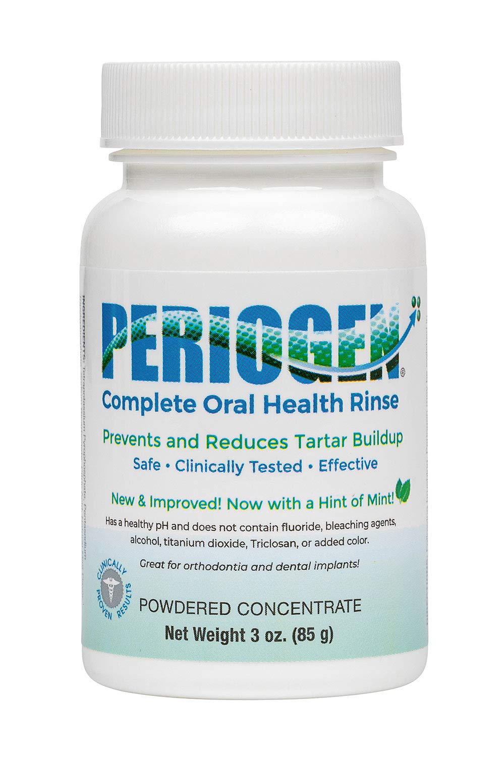 Periogen complete oral rinse bottle with mint hint