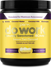 Packaging for Perk Do Work BCAAs + Hydration Electrolytes Lemon Tart