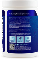 Blue raspberry electrolyte drink mix powder scoop