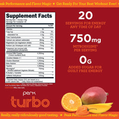 Scooped Perk Turbo Mango Habanero pre-workout powder