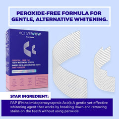 Peroxide-free whitening strips for enamel safety