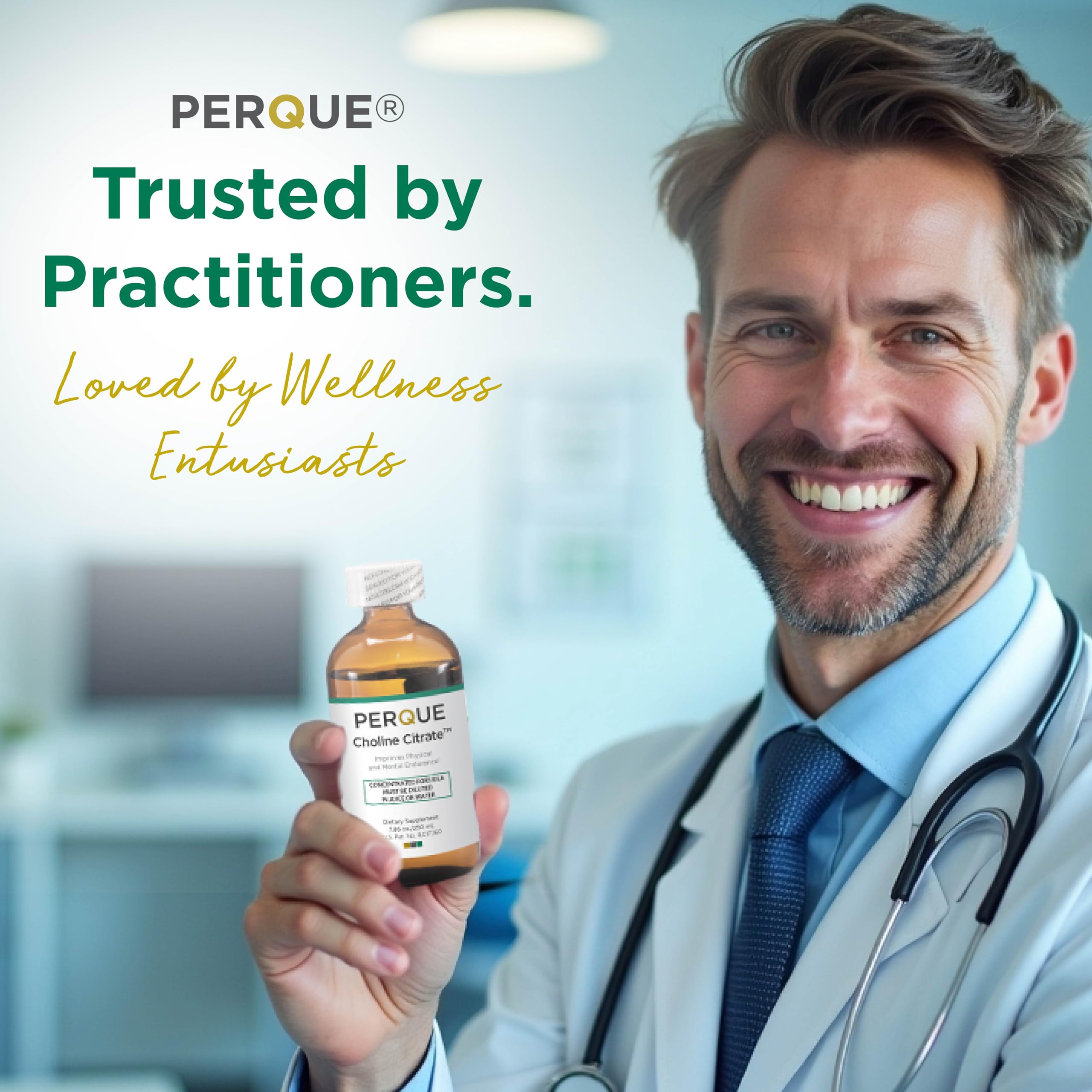 Choline Citrate liquid being poured for use