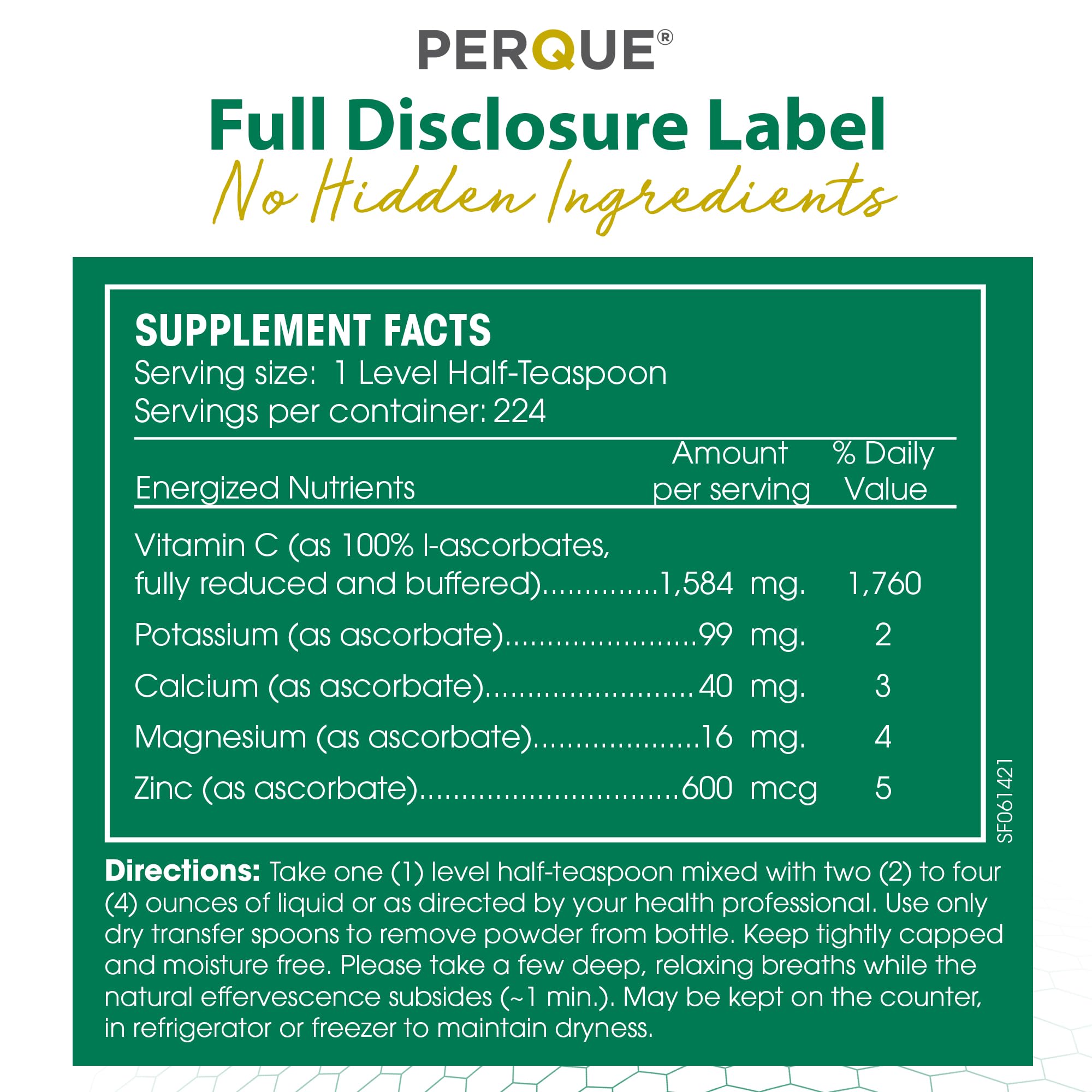 Effervescent vitamin C powder mixed into a glass of water