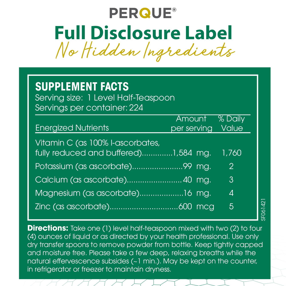 Effervescent vitamin C powder mixed into a glass of water
