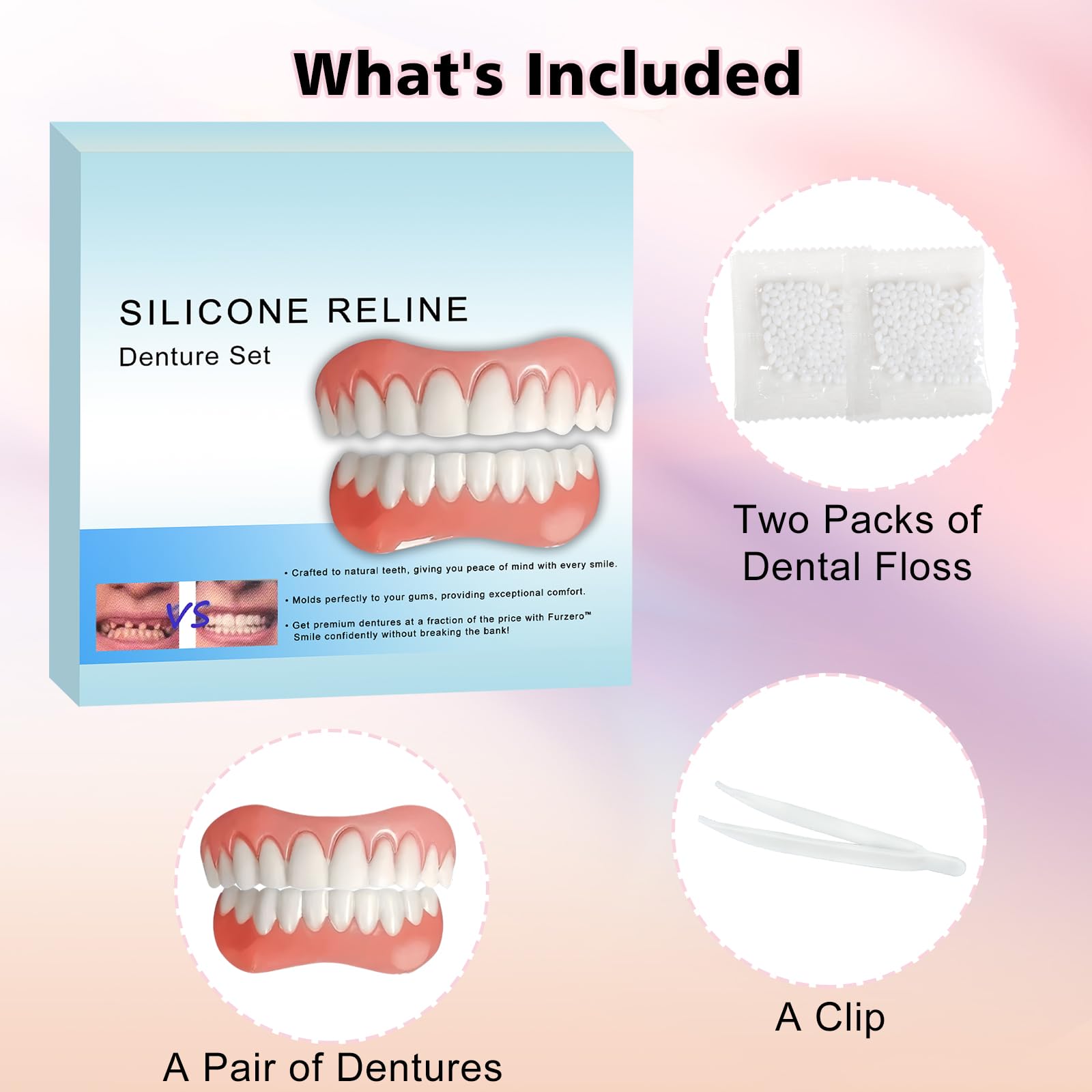 Person wearing silicone dentures showing comfortable fit