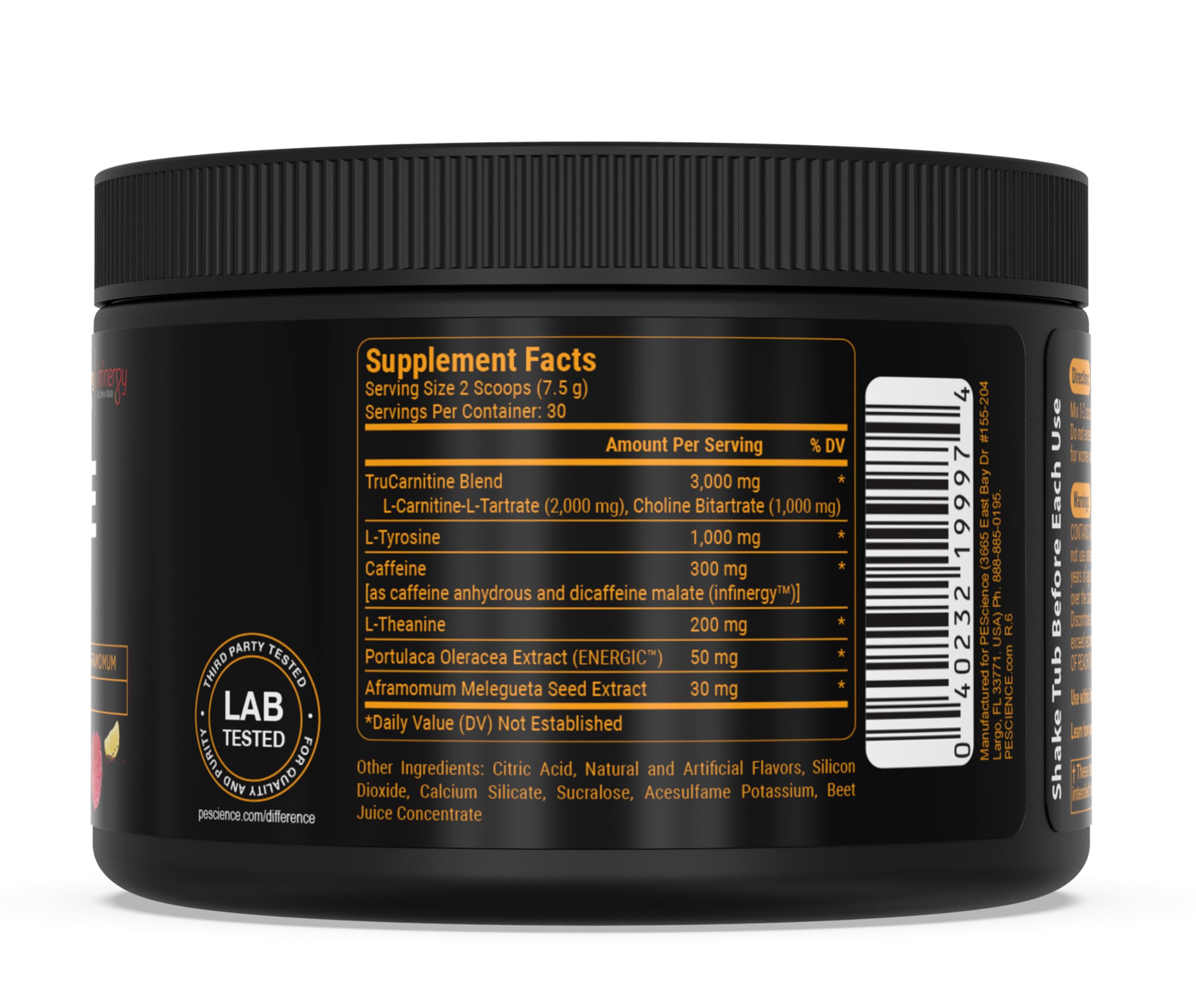 Alphamine being poured into a shaker to show quick mix and clean burn