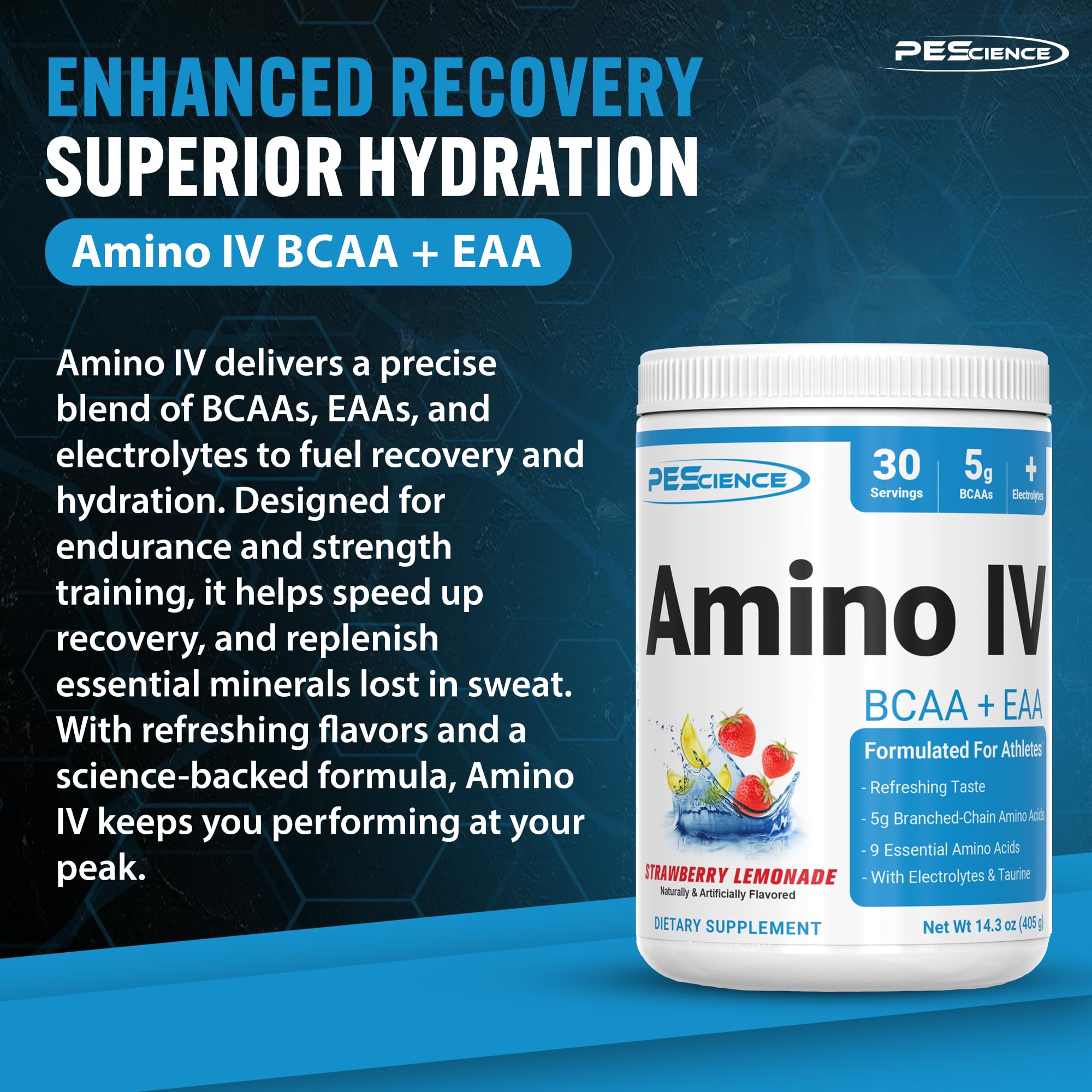 Vegan-friendly PEScience Amino IV powder