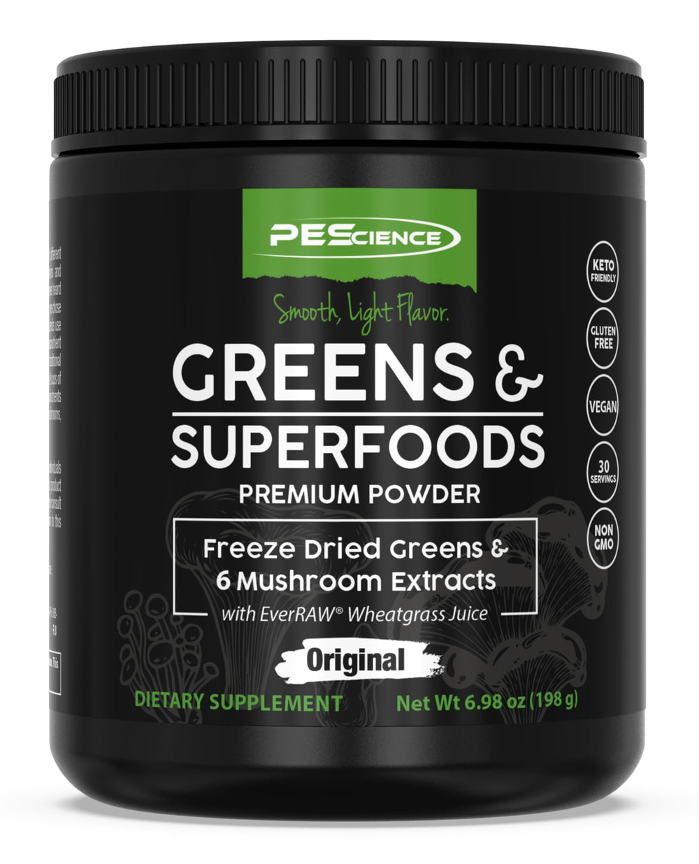 PEScience Greens Powder Original Front Label