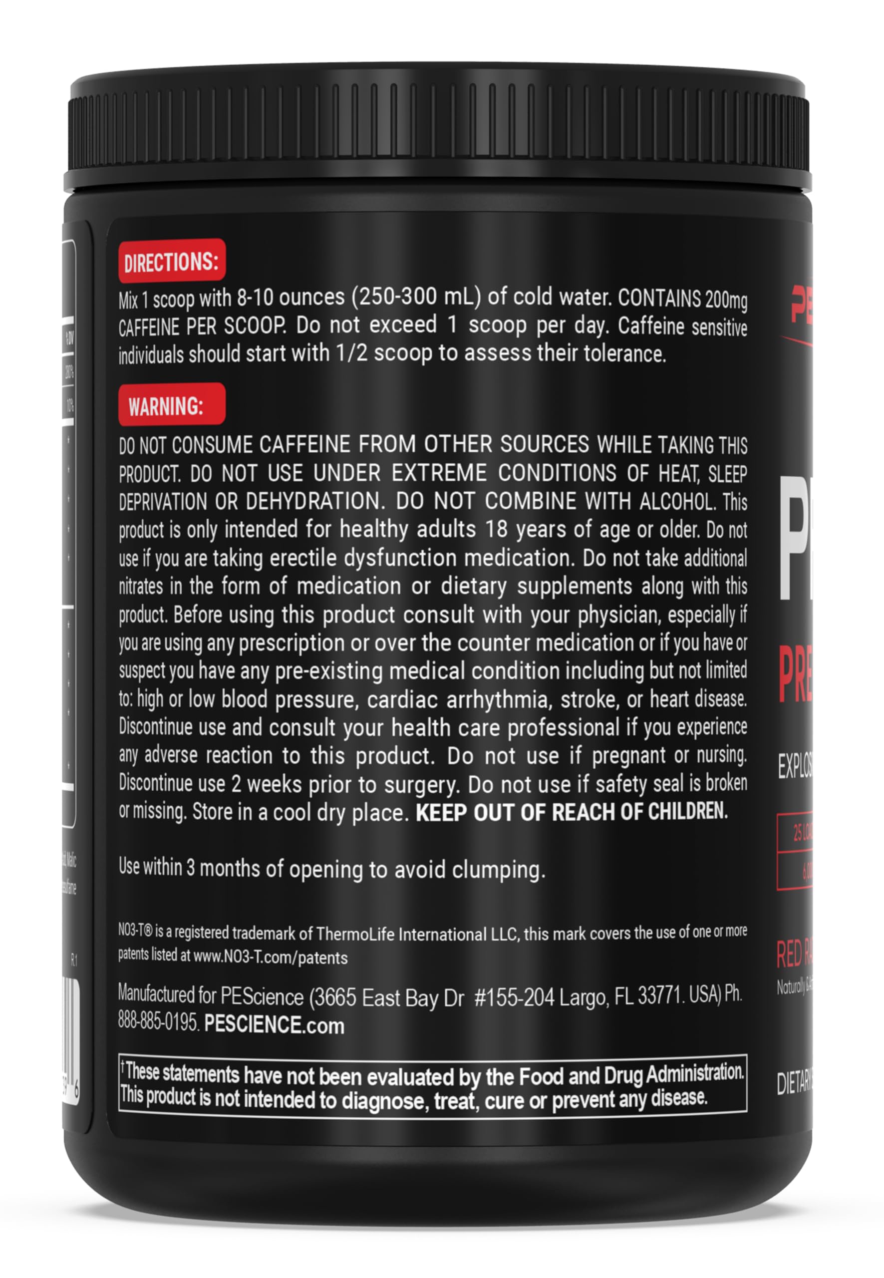 PEScience Prolific-1 scoop demonstrates easy one-scoop serving for focused energy