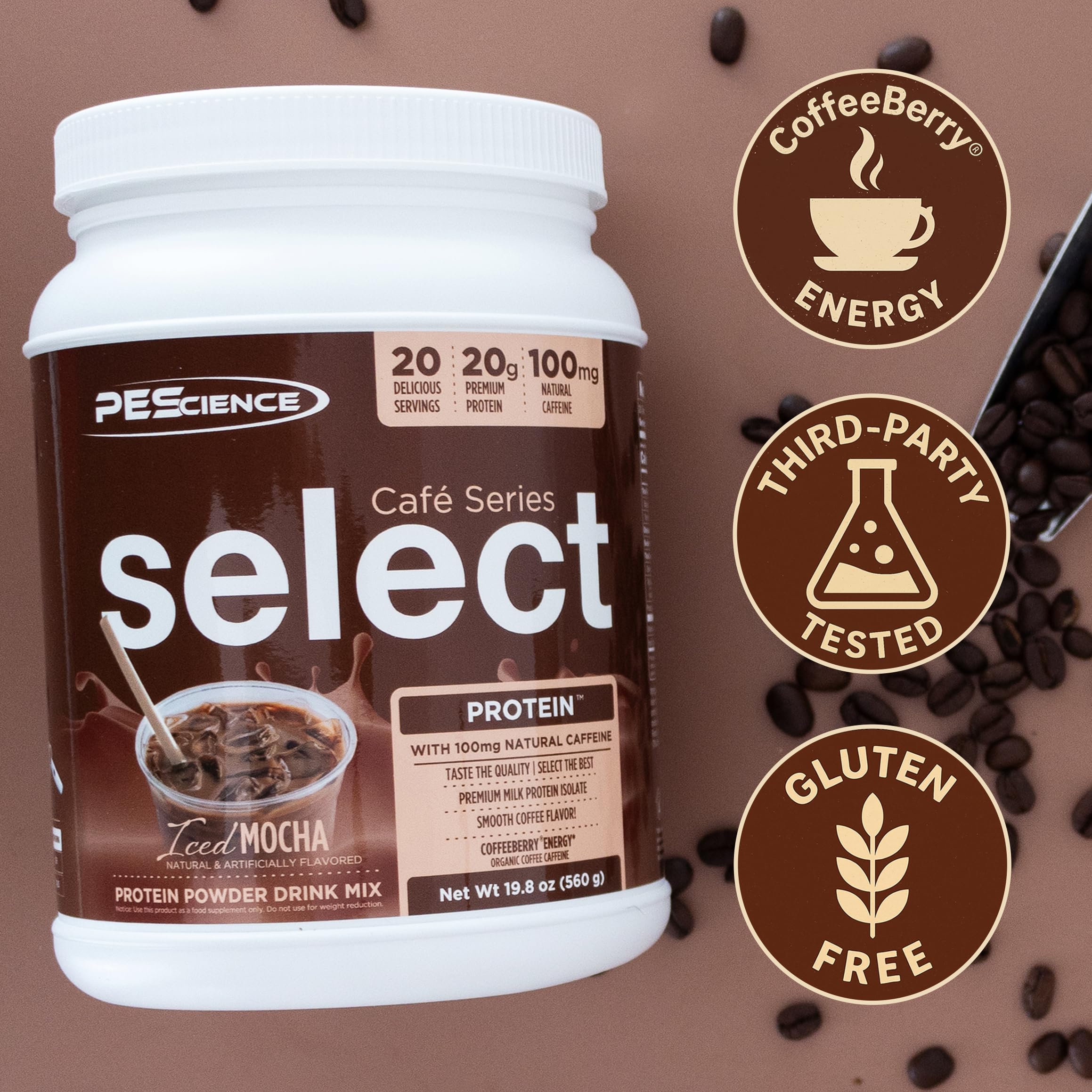 PEScience Select Cafe creamer serving blends smoothly into coffee.