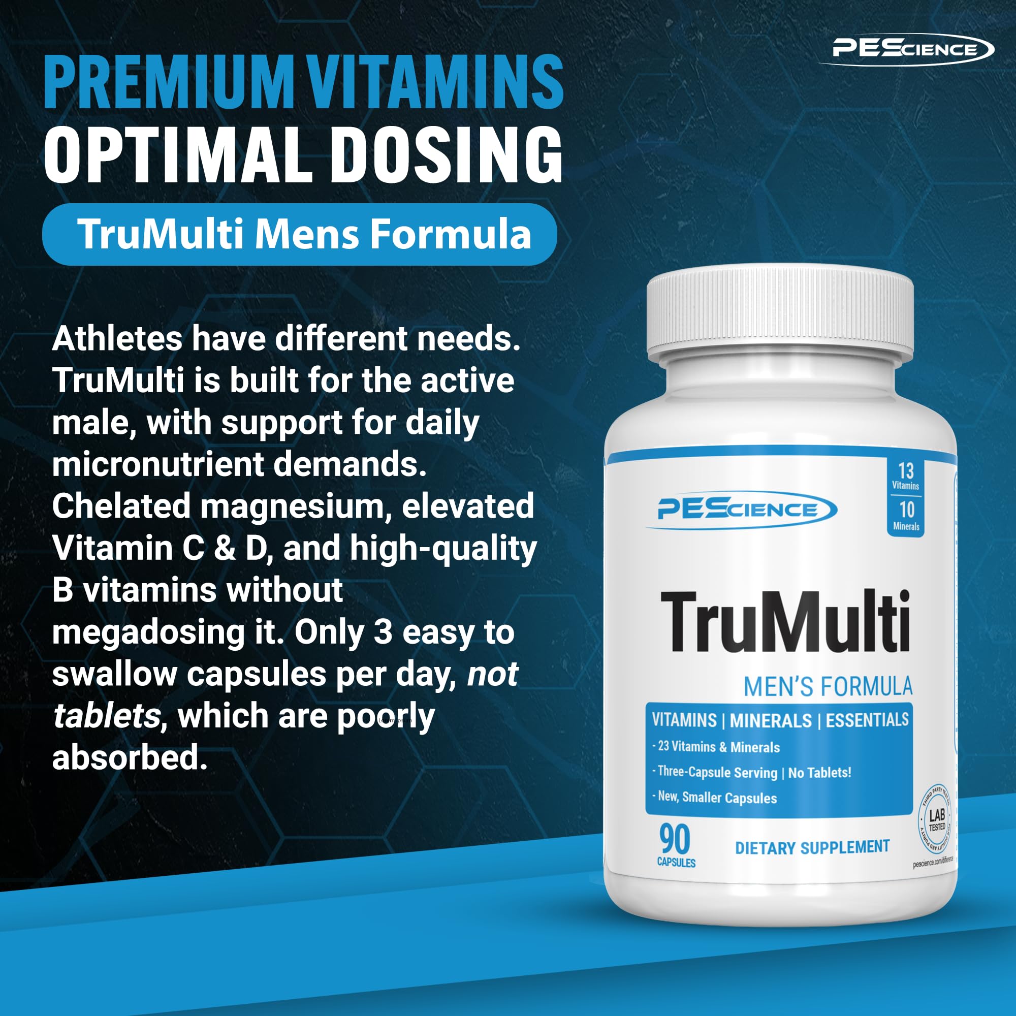 Close-up of TruMulti ingredients highlighting chelated minerals