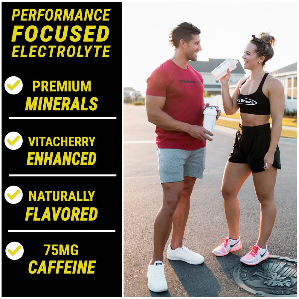 PEScience Versalyte Charged powder packet back with ingredients and energy details