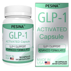 PESINA GLP-1 supplement bottle front showing daily hunger support