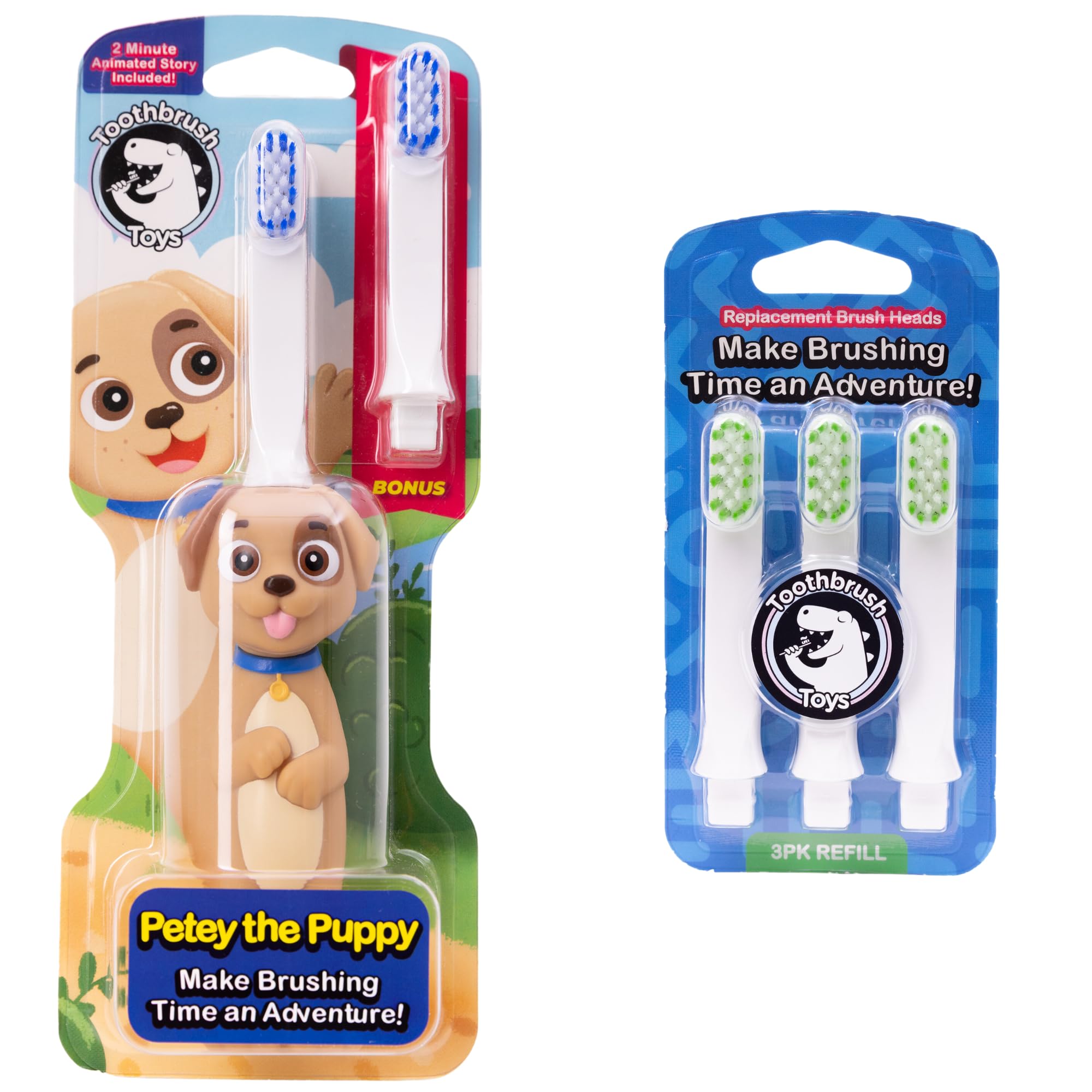 Cover photo: Petey The Puppy and Replacement Brush Heads Bundle