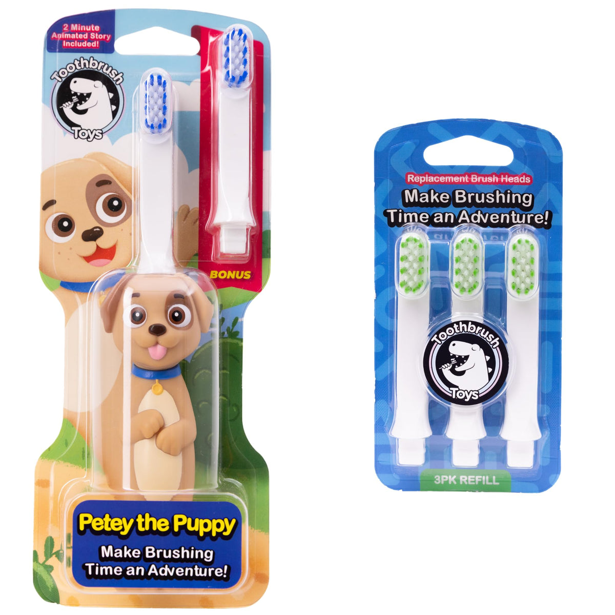 Cover photo: Petey The Puppy and Replacement Brush Heads Bundle