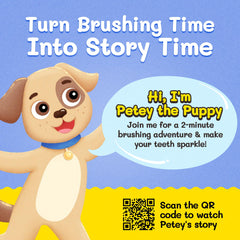 Petey toothbrush toy packaging with features