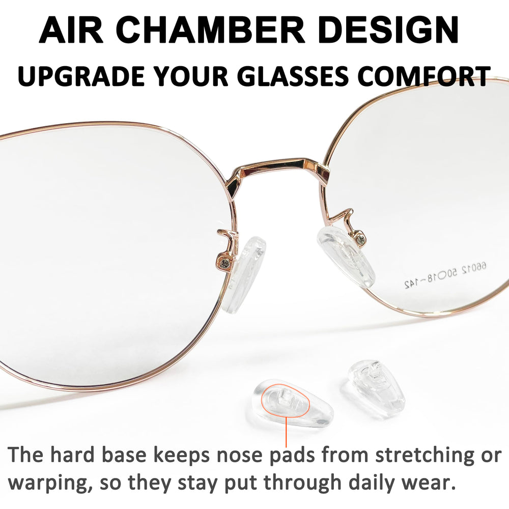 Screw-in style nose pad kit components laid out