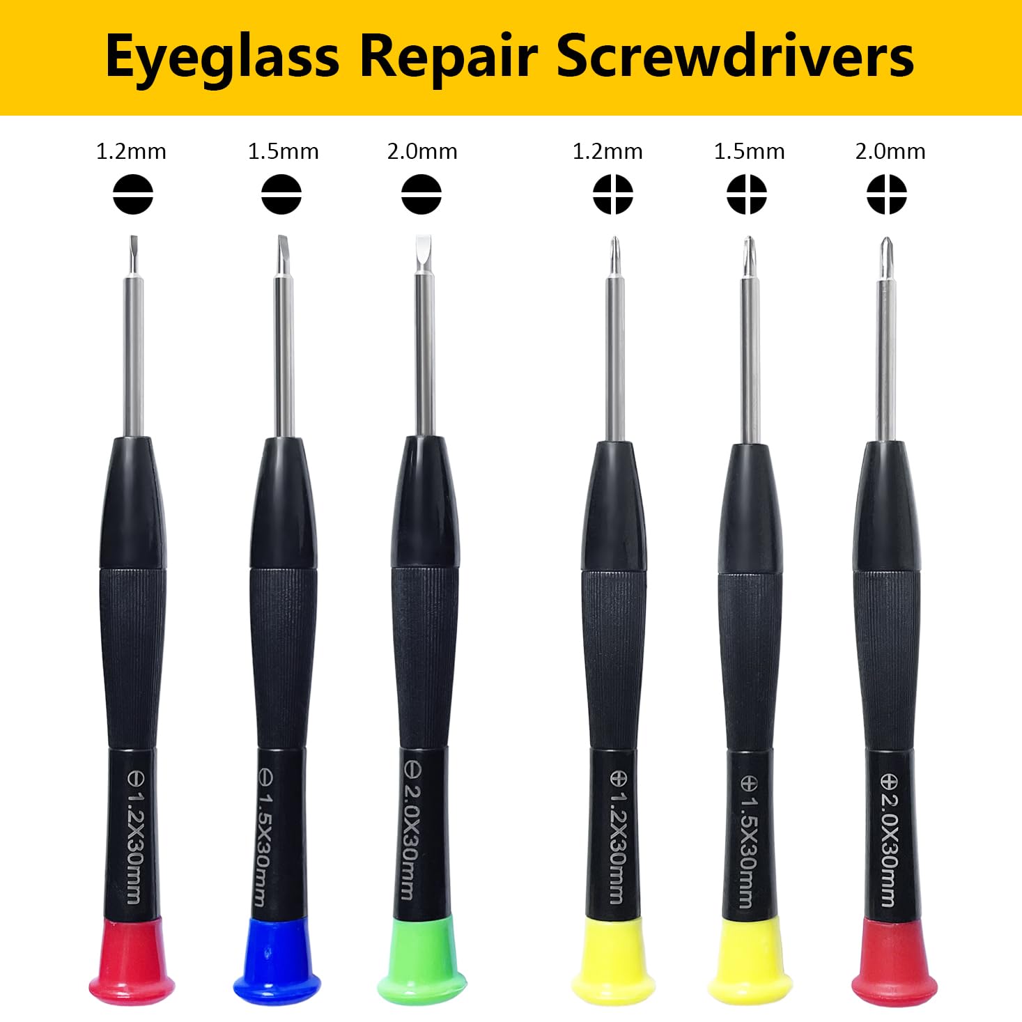 3-in-1 eyeglass screwdriver and precision screwdrivers with tweezers
