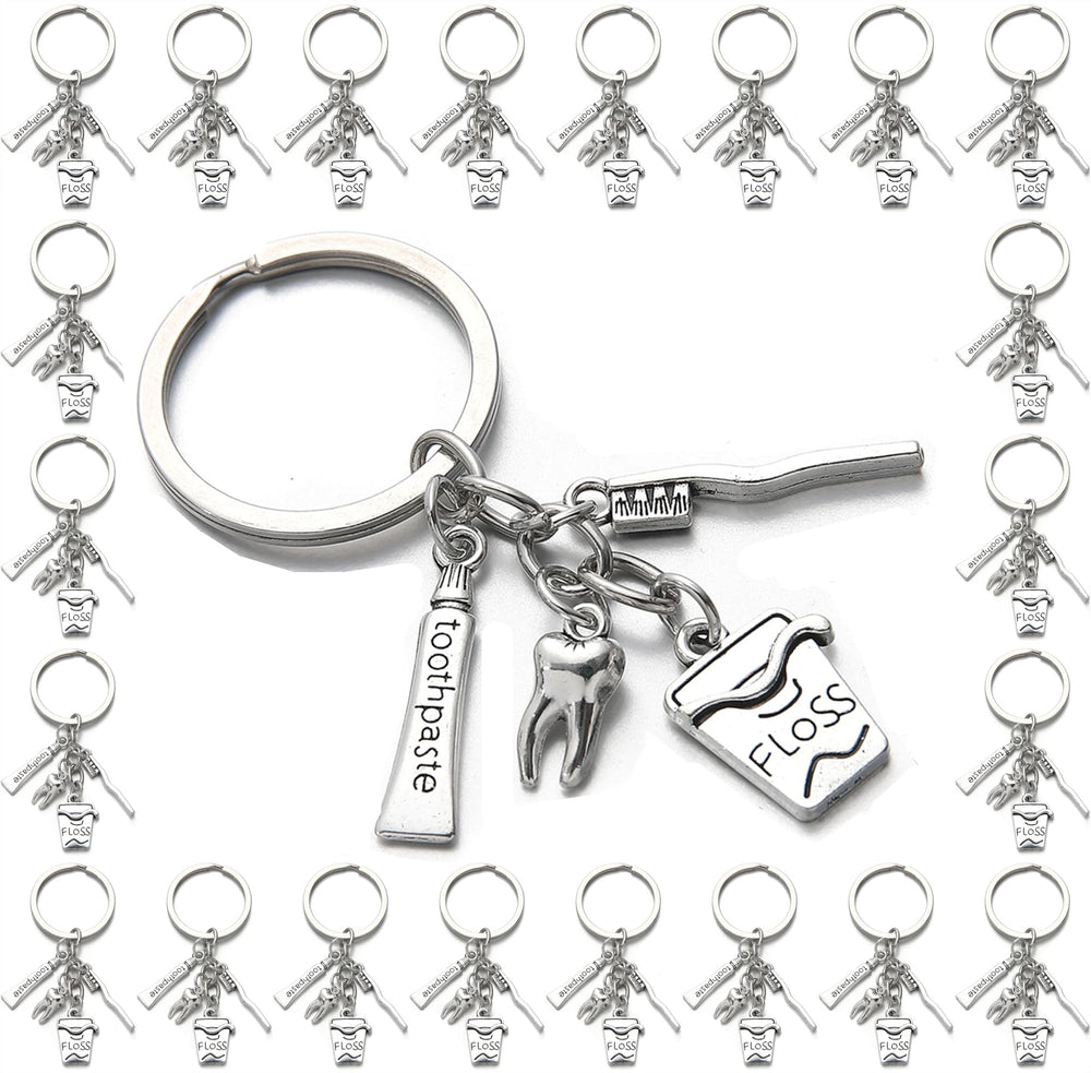 PHAETON 20PCS Toothbrush Keychain set - front view