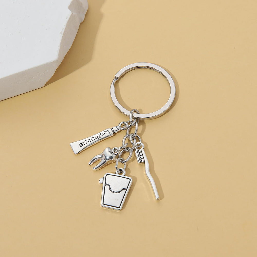 Dental hygienist or dentist gift idea with chic toothbrush keychain