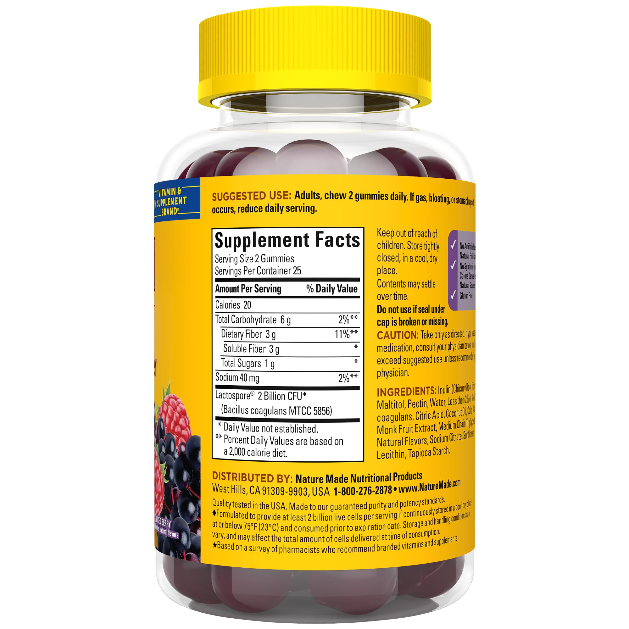 Pharmacist recommended vitamin and supplement brand claim