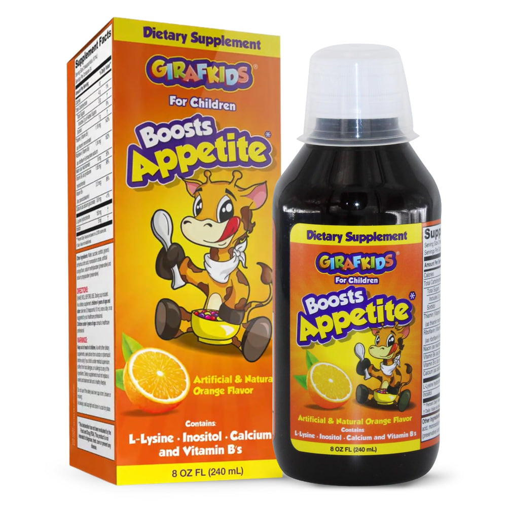 PHARMADEL GirafKids front packaging showing bottle and label benefit taste